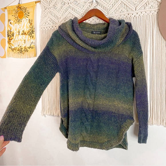 77 Sisters Wool Alpaca Blend Cowl Neck Knit Sweater Size Small - Picture 7 of 8